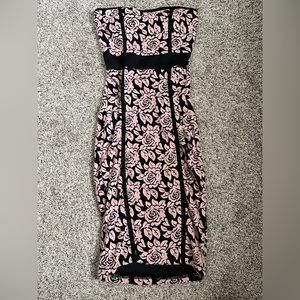 Windsor Black Blush Strapples Midi Dress